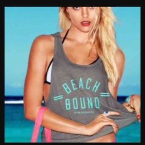 PINK | Gray Beach Bound Muscle Tank, S